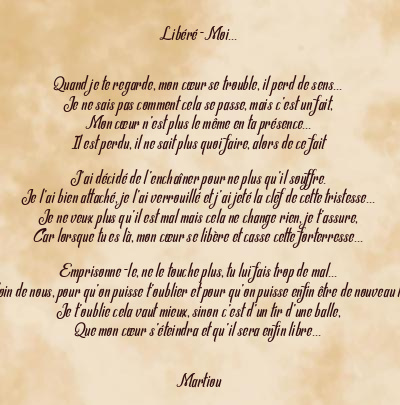 Le poème en image: Libéré-Moi…