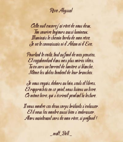 Le poème en image: Rêve Abyssal