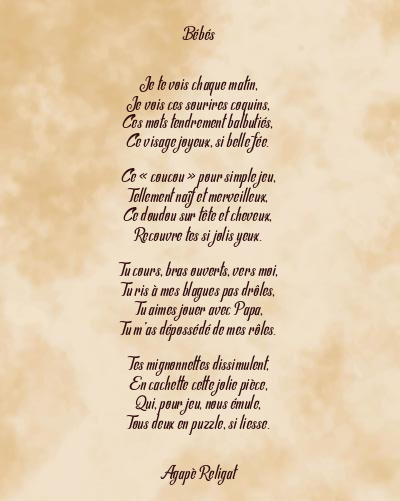 Le poème en image: Bébés