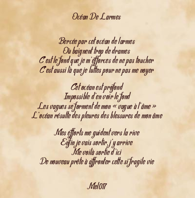Le poème en image: Océan De Larmes