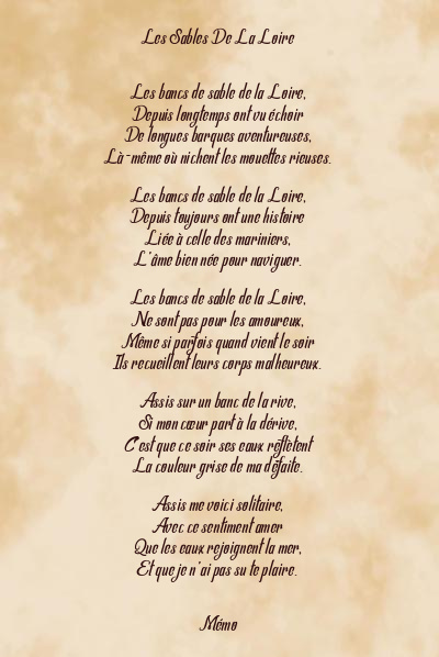 Le poème en image: Les Sables De La Loire