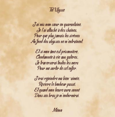 Le poème en image: Tel Ulysse
