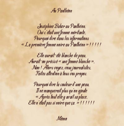 Le poème en image: Au Panthéon