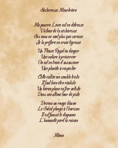 Le poème en image: Sécheresse Meurtrière