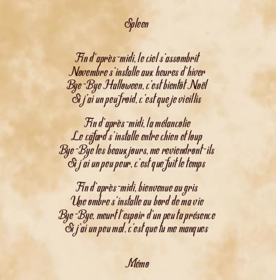 Le poème en image: Spleen