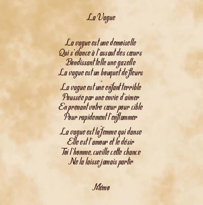 Le poème en image: La Vague