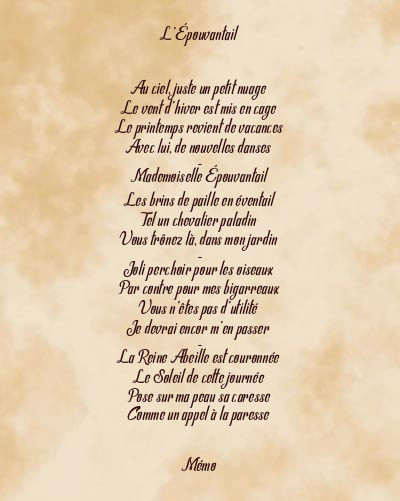 Le poème en image: L’épouvantail