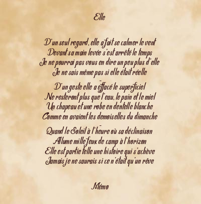 Le poème en image: Elle
