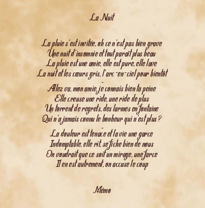 Le poème en image: La Nuit