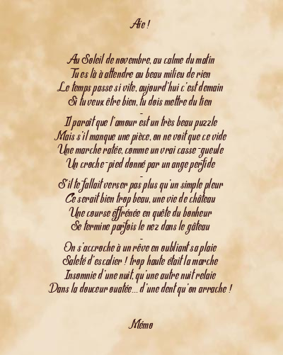 Le poème en image: Aïe !