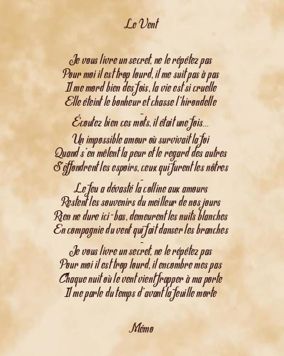 Le poème en image: Le Vent