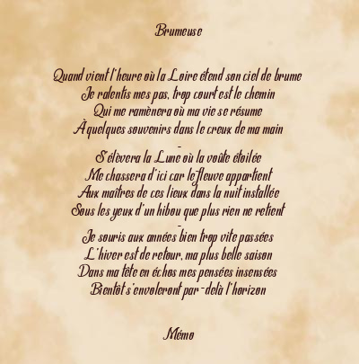 Le poème en image: Brumeuse