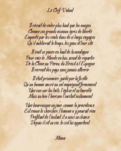 Le poème en image: Le Cerf-Volant