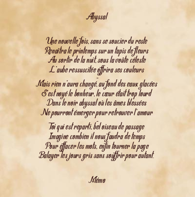 Le poème en image: Abyssal