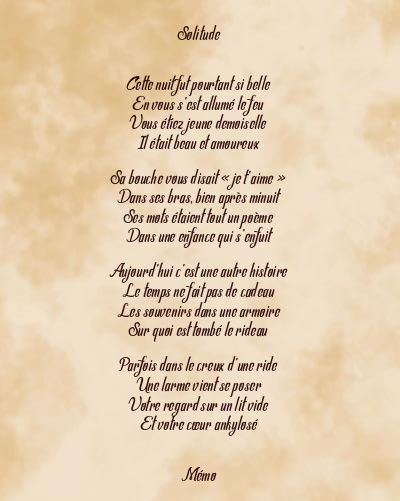 Le poème en image: Solitude