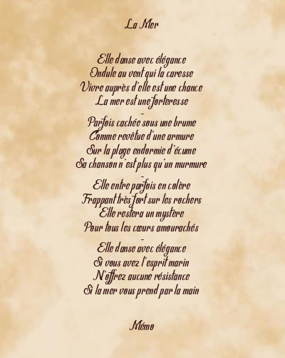 Le poème en image: La Mer