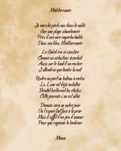 Le poème en image: Méditerranée
