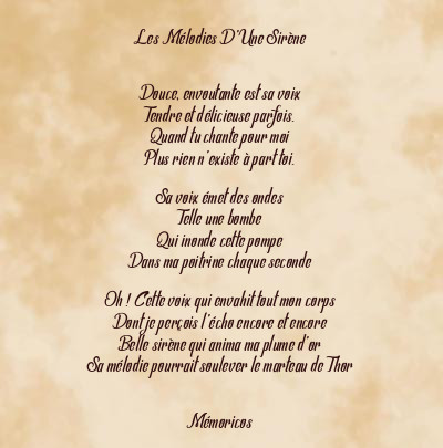Le poème en image: Les Mélodies D’une Sirène