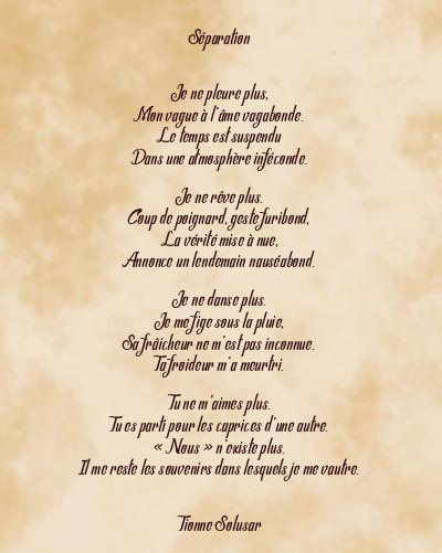 Le poème en image: Séparation