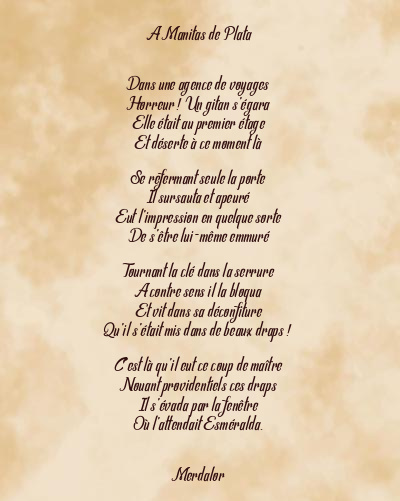 Le poème en image: A Manitas De Plata