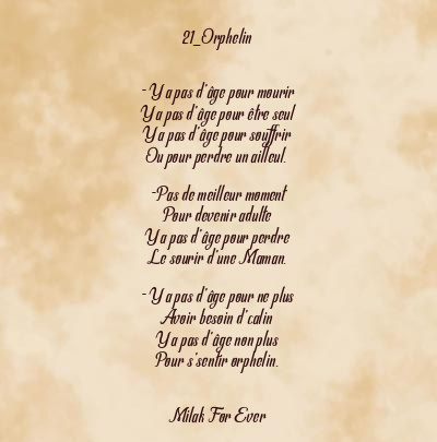 Le poème en image: 21_Orphelin