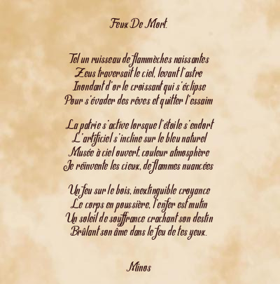 Le poème en image: Feux De Mort.