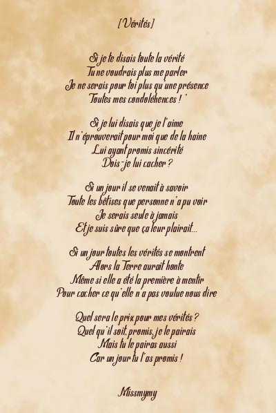 Le poème en image: [Vérités]