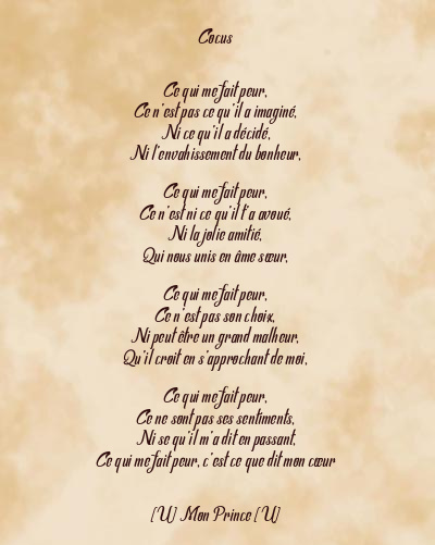 Le poème en image: Cocus