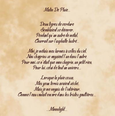 Le poème en image: Matin De Pluie…