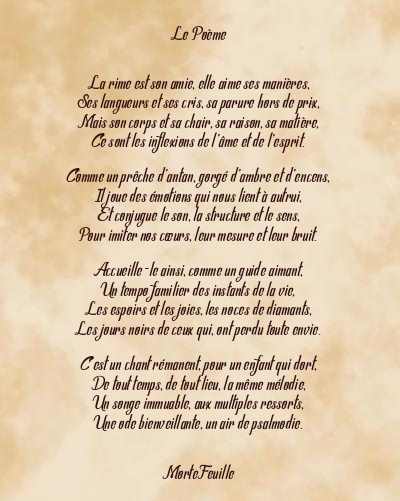 Le poème en image: Le Poème