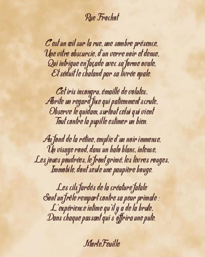 Le poème en image: Rue Frochot