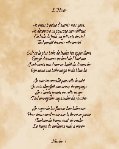 Le poème en image: L’hiver