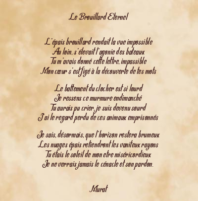 Le poème en image: Le Brouillard Eternel