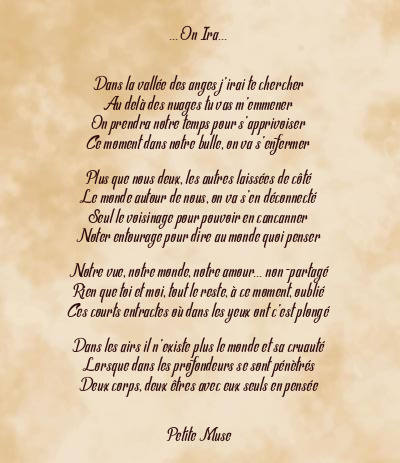 Le poème en image: … On Ira…
