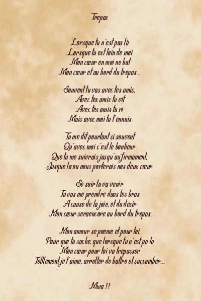 Le poème en image: Trepas