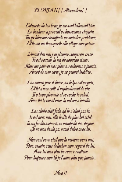 Le poème en image: Florian [ [Alexandrin] ]