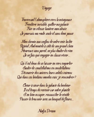 Le poème en image: Voyage