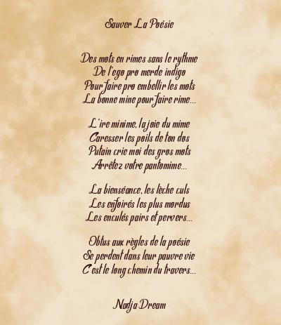 Le poème en image: Sauver La Poésie