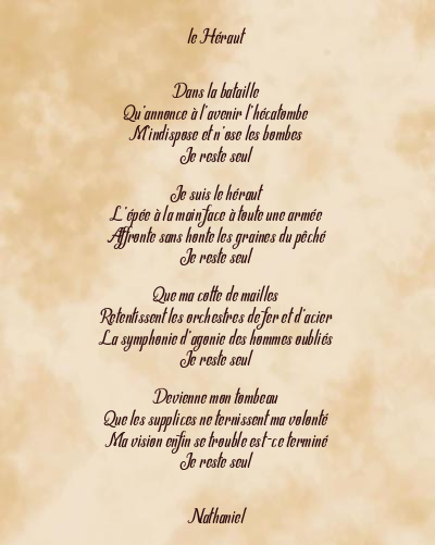 Le poème en image: Le Héraut