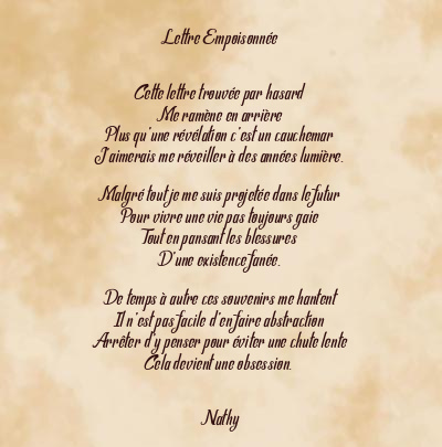 Le poème en image: Lettre Empoisonnée