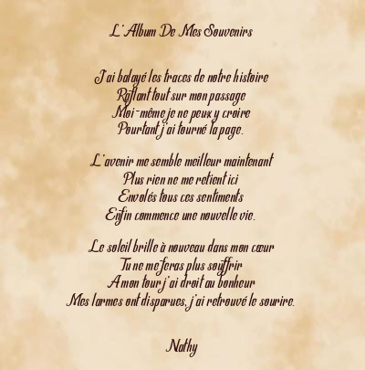 Le poème en image: L’album De Mes Souvenirs