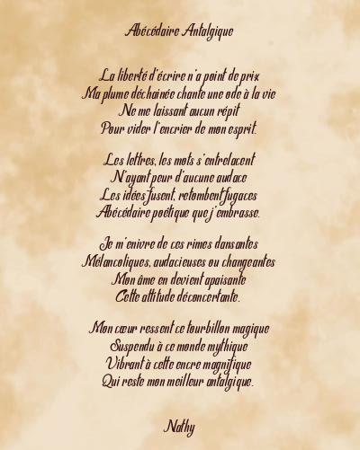 Le poème en image: Abécédaire Antalgique