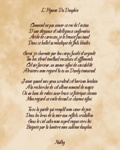 Le poème en image: L’hymne Du Dauphin
