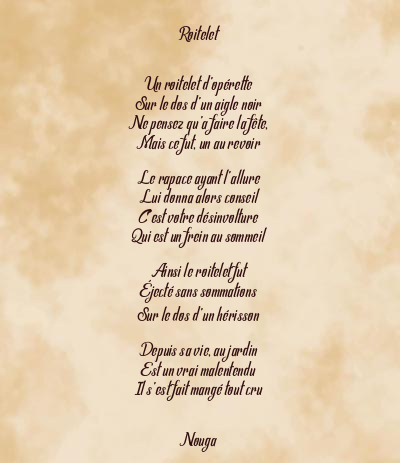Le poème en image: Roitelet