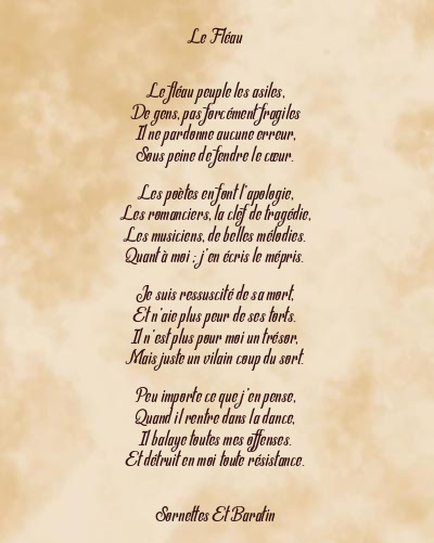 Le poème en image: Le Fléau