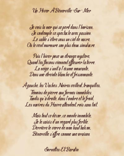 Le poème en image: Un Hiver À Bénerville-Sur-Mer