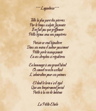 Le poème en image: Lagantoise