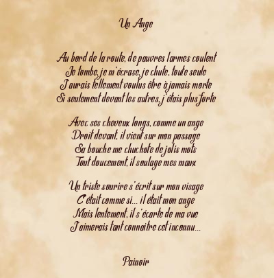 Le poème en image: Un Ange