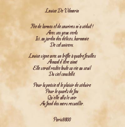 Le poème en image: Louise De Vilmorin