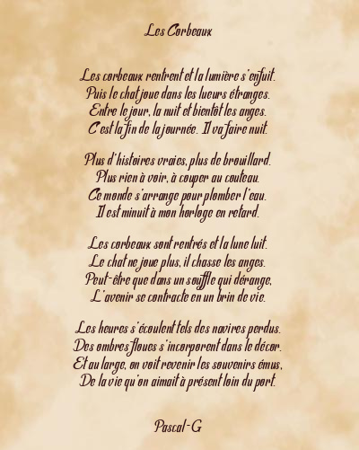 Le poème en image: Les Corbeaux
